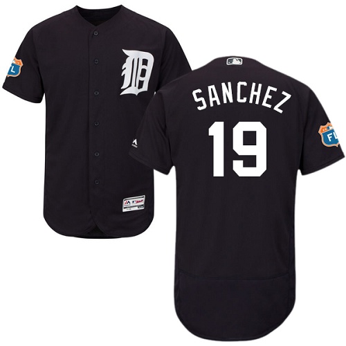 Tigers #19 Anibal Sanchez Navy Blue Flexbase Authentic Collection Stitched MLB Jersey